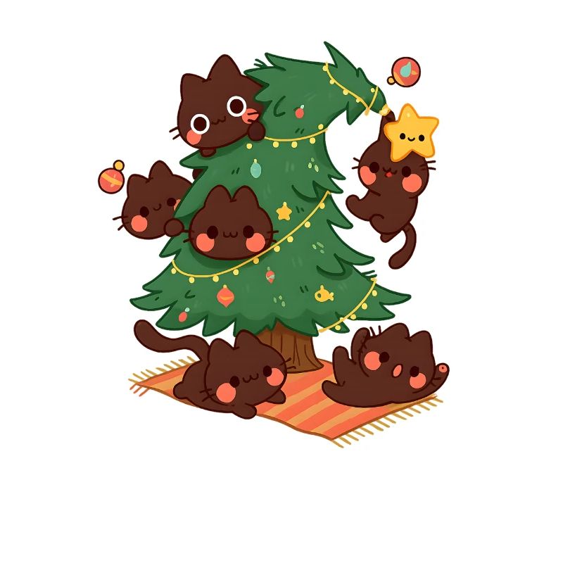 Arbre de Noël Kitty, Amour Chats