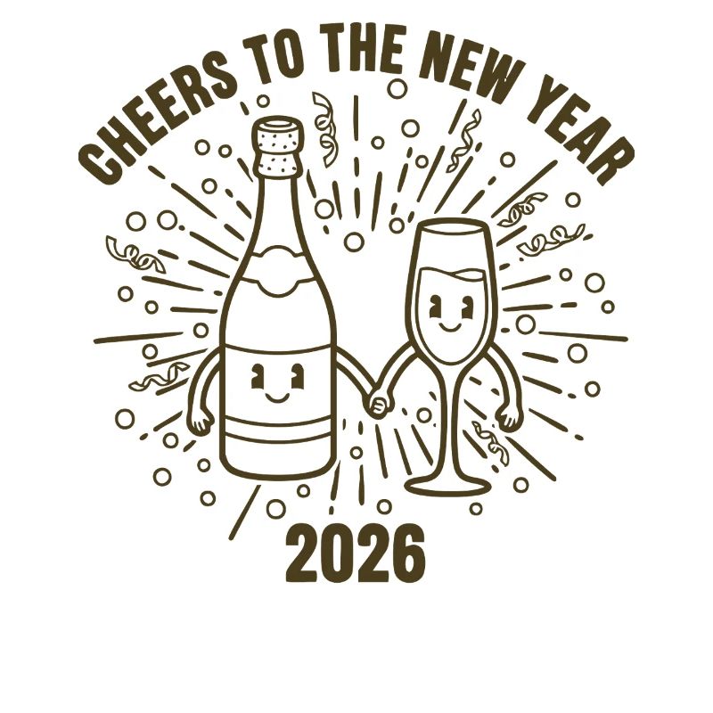 Prost auf das Design der Neujahrsfeier 2026