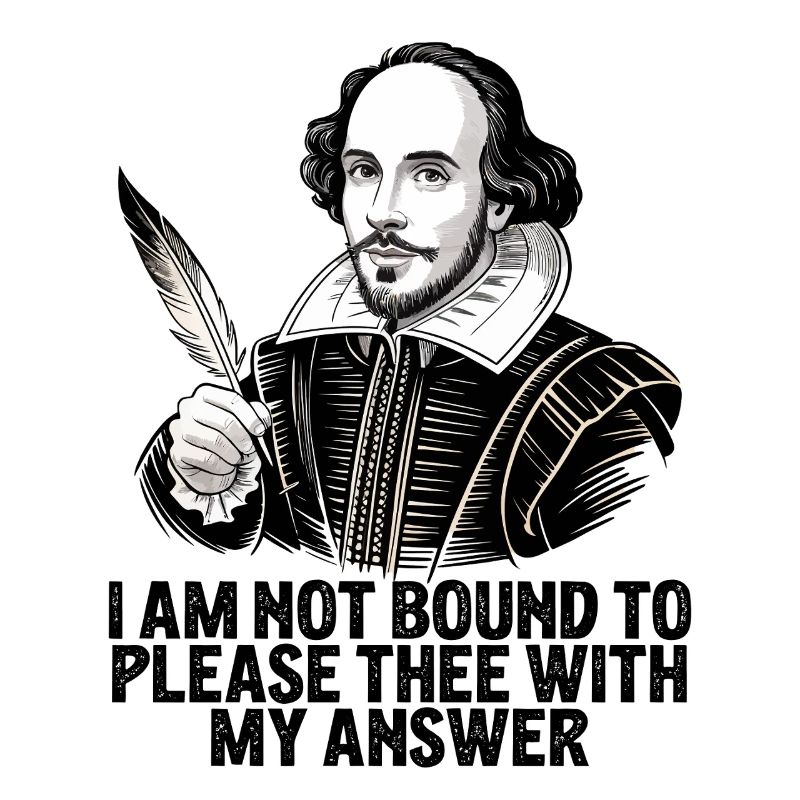 William Shakespeare, bitte dich mit meiner Antwort