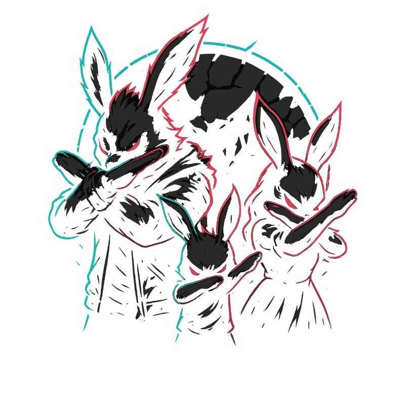 Dabbing Easter Bunny Family, Moon Squad