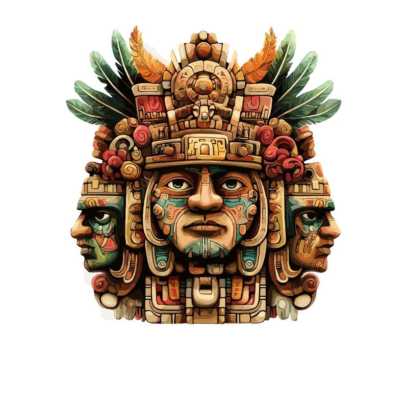 Masque totem aztèque
