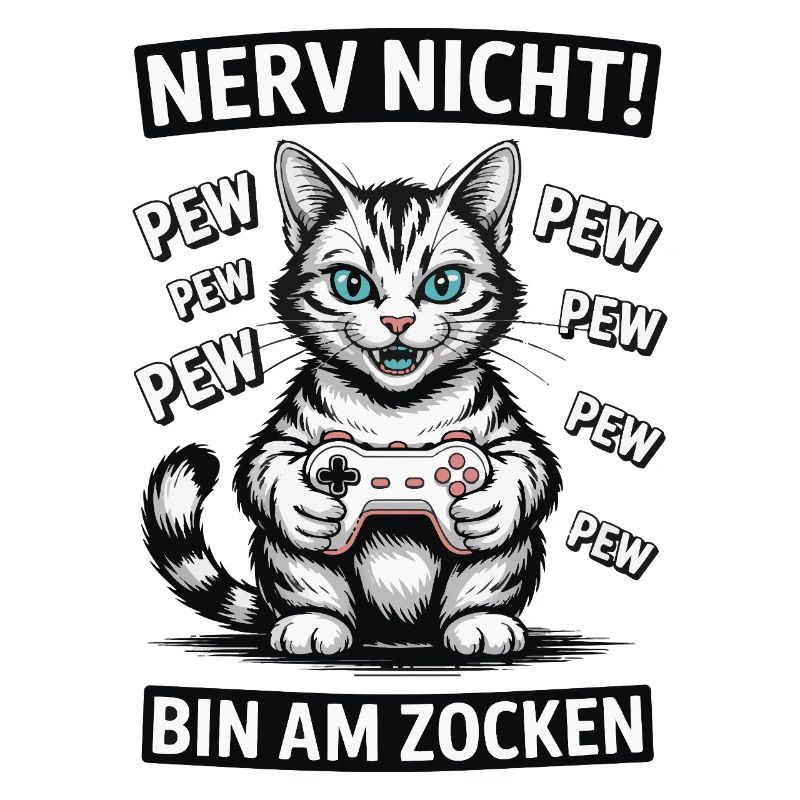 Courage Not I Gaming Cat Design