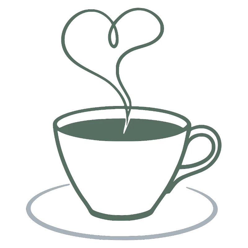 Herzdampf Kaffee Illustration