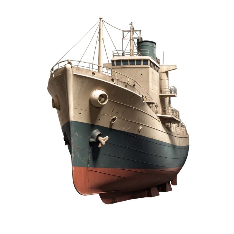 Gros plan d’un cargo vintage