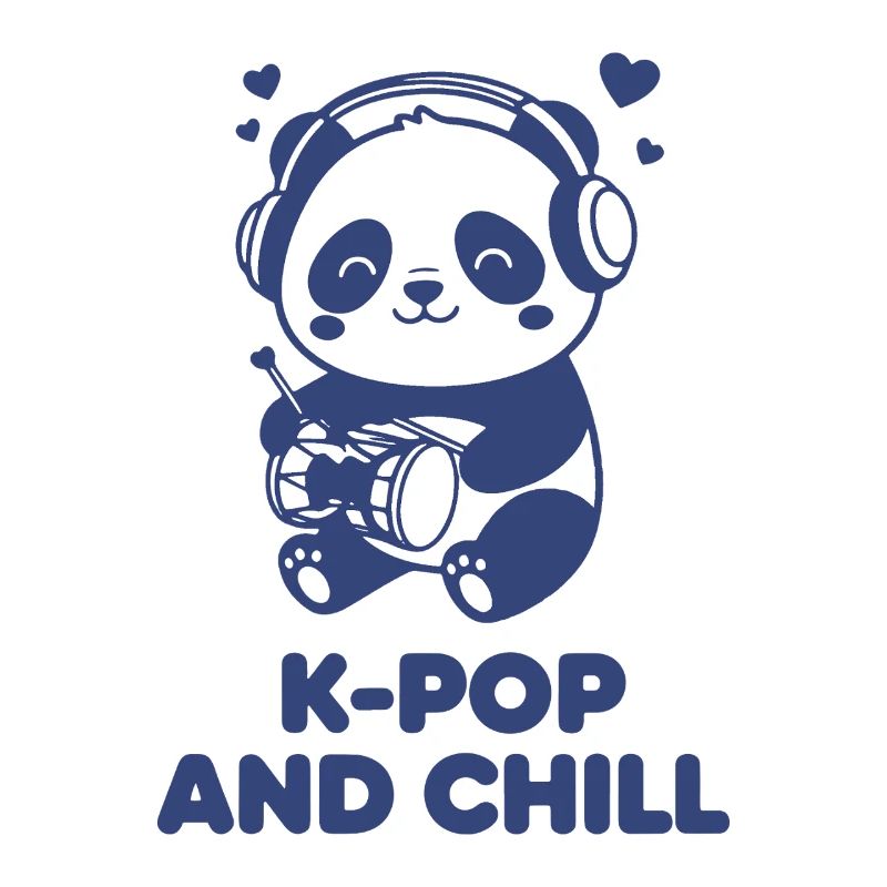 Casques K-Pop et Chill Panda Musique coréenne
