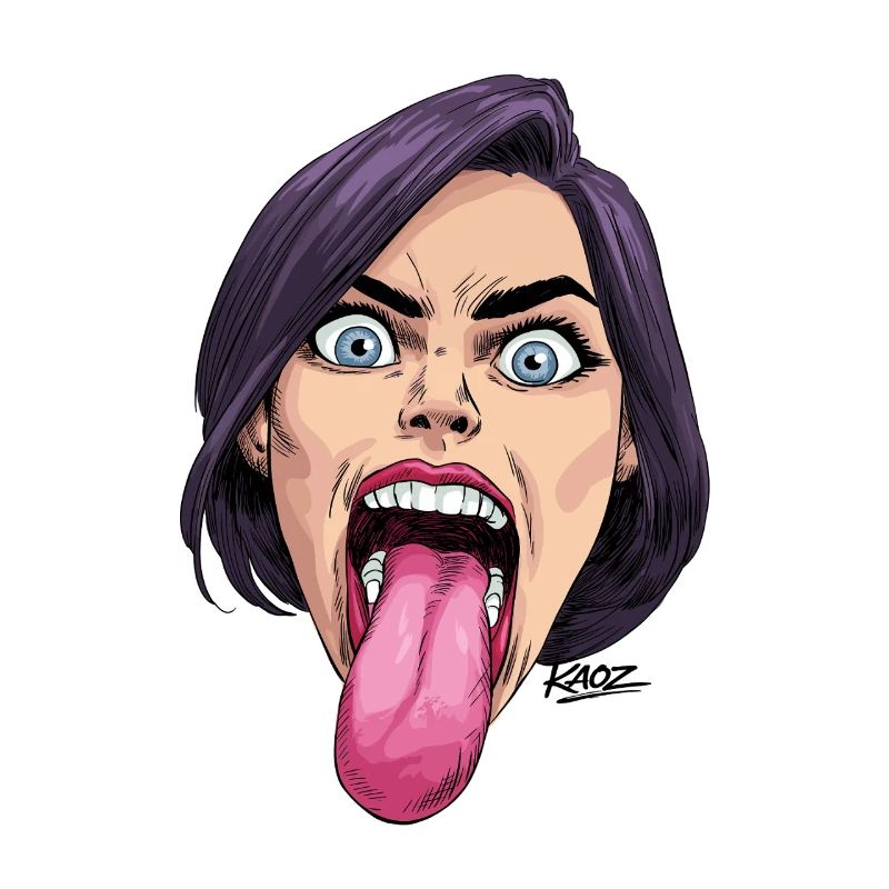 Tongue Out: Comic Expression