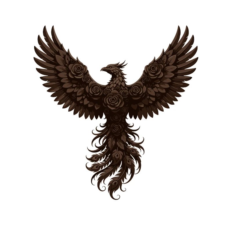 Dunkelbrauner Rosenphönix