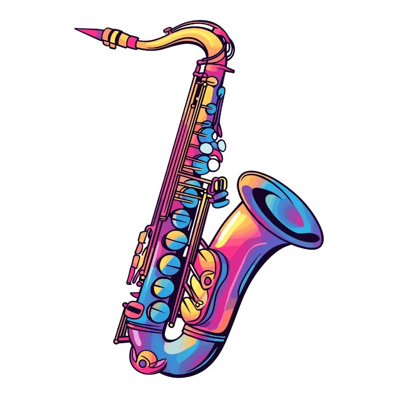 Spectre des couleurs du saxophone néon