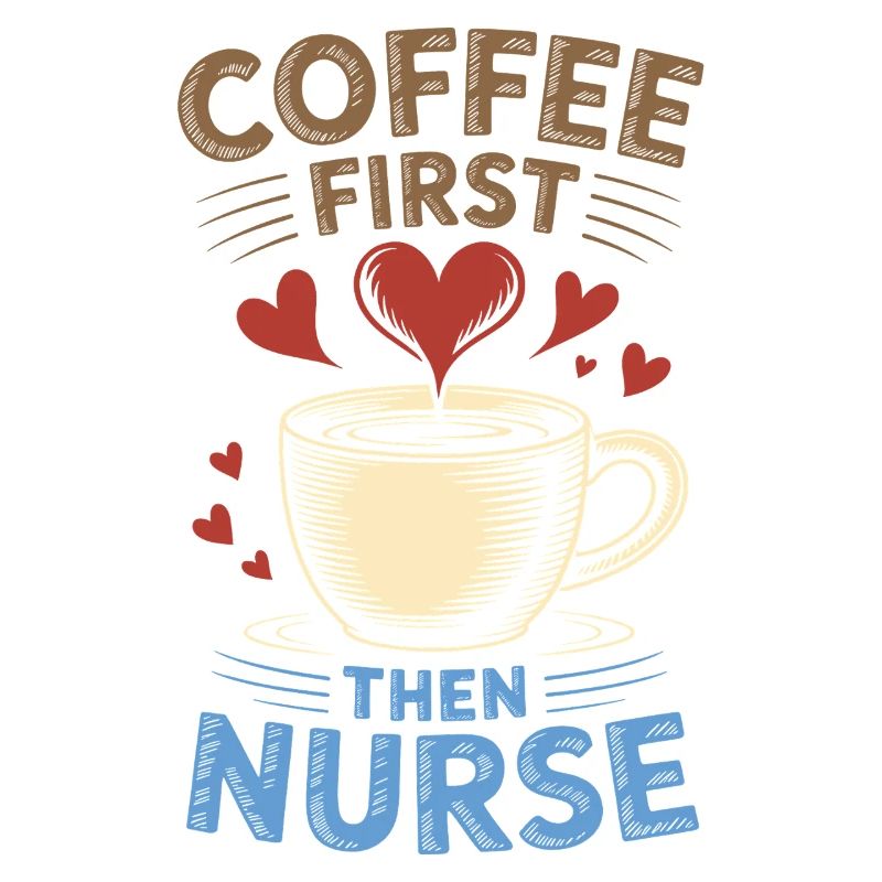 Erst Kaffee, dann Krankenschwester Lustiger Waschbär-Tee