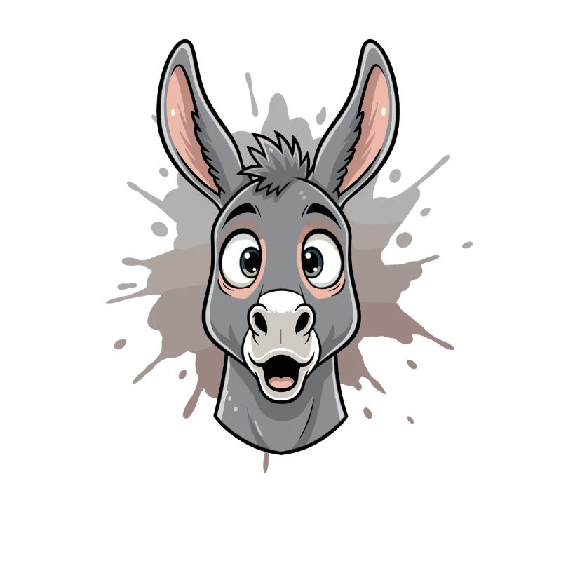 Cartoon Donkey in Spritz Splash
