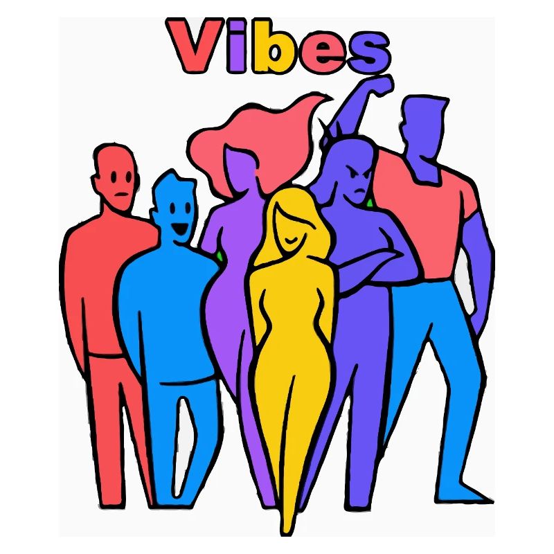 Vibes Rainbow Silhouettes