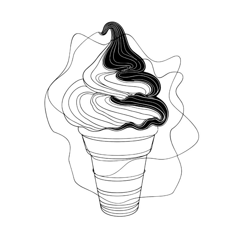 Eiswaffel Skizze
