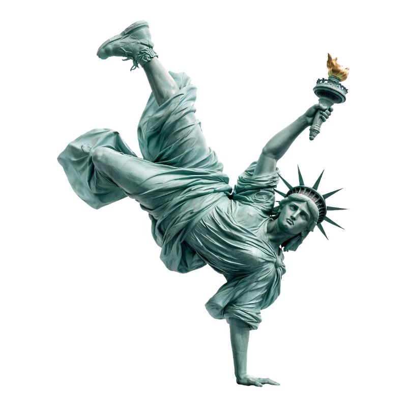 Freiheitsstatue Breakdancing