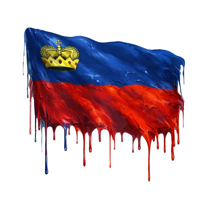 Couleurs colorées du drapeau du Liechtenstein