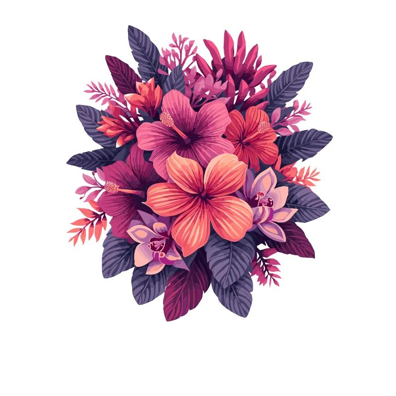 Fleurs tropicales d’hibiscus
