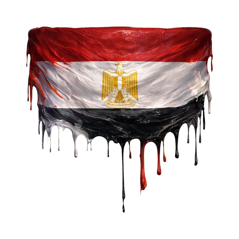 Art de chute de drapeau égyptien