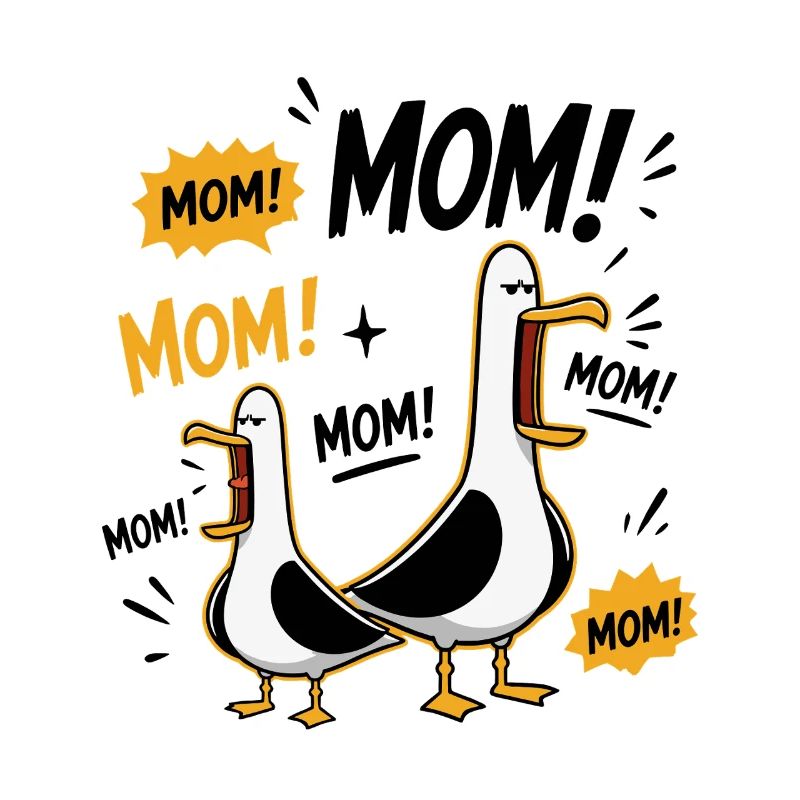 Lustige Möwen-Mama-Muttertag-Mama-Möwen