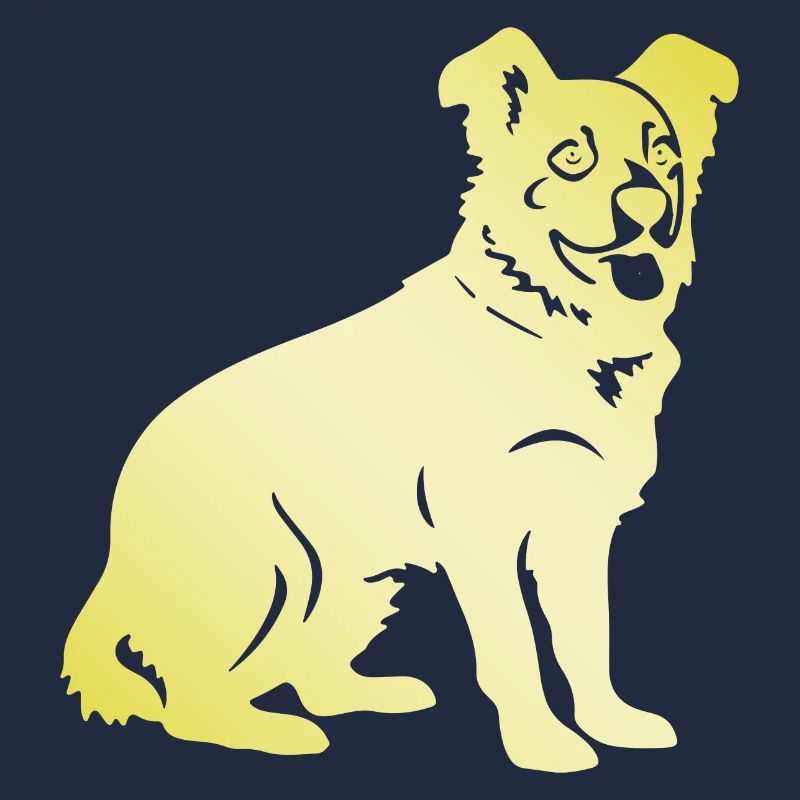 Silhouette de chien corgi