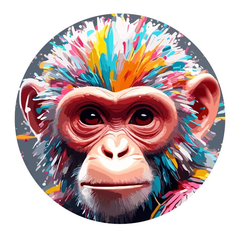 Affe / Tier / Zoo / Schimpanse / Wild / Comic