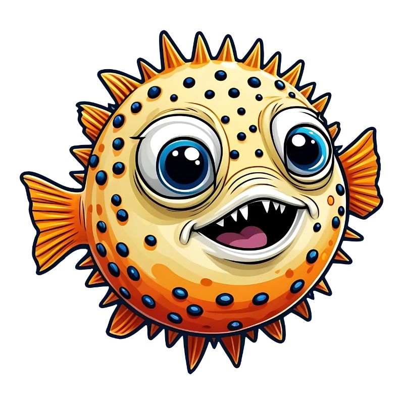 Funny Laughing Puffer Fish