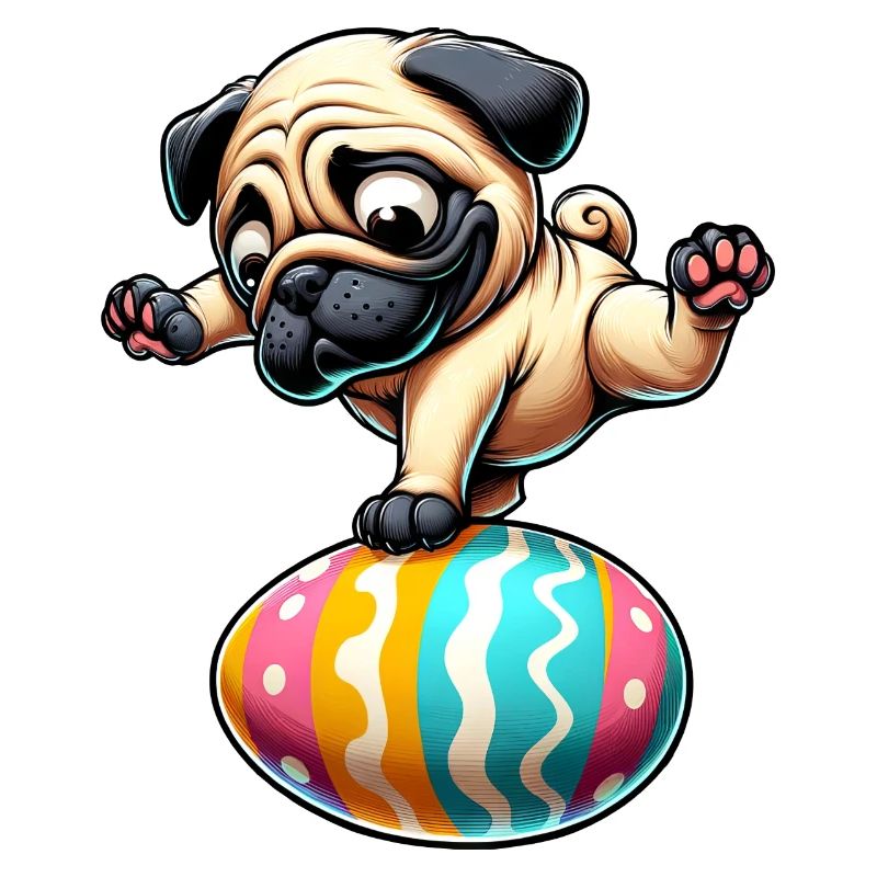 Easter Pug Breakdance, Egg Balance