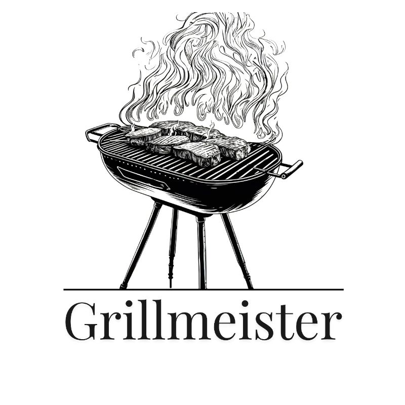 Maestro alla griglia con fumo e bistecca