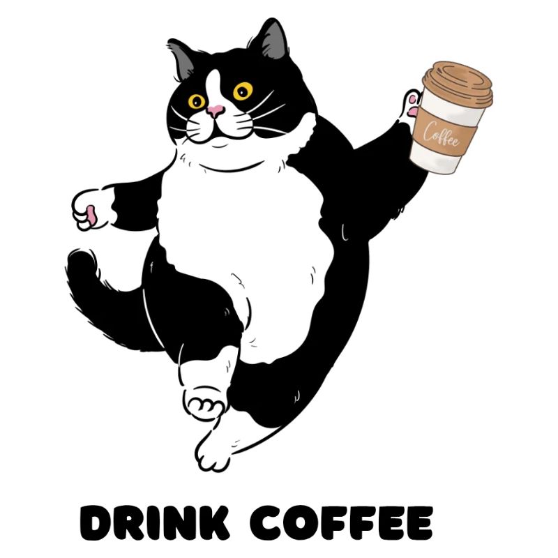Conception fantaisiste de danse du café de chat