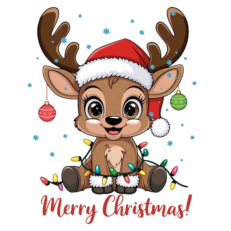 Süßer Rentier Weihnachtspullover Merry Christmas