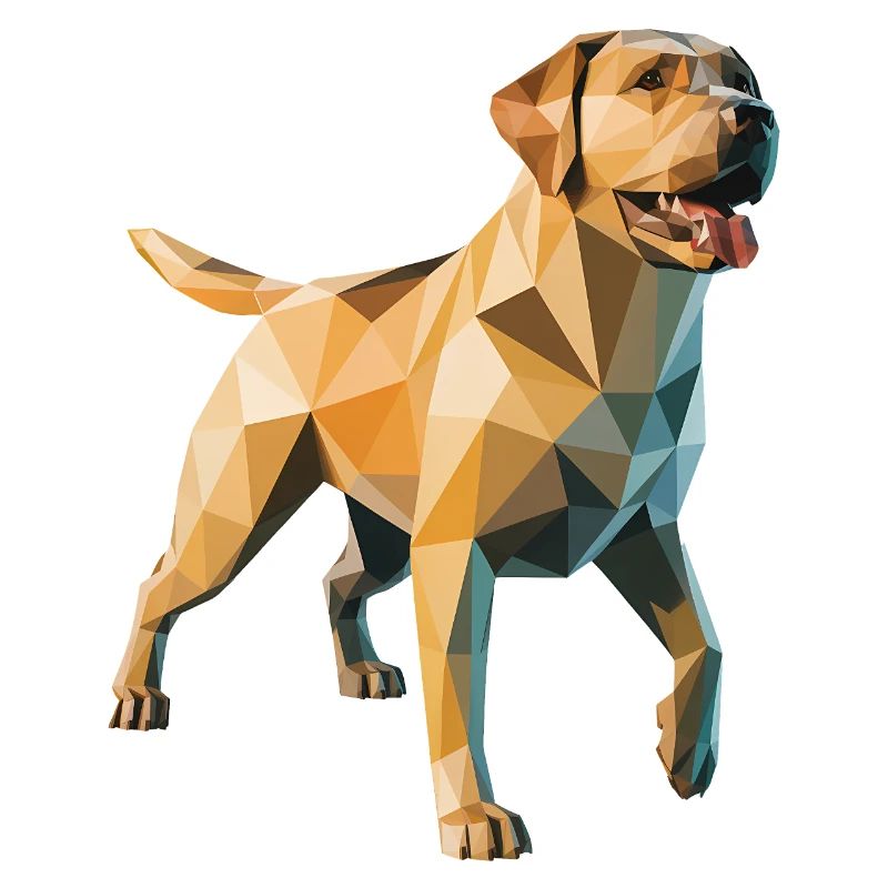 Labrador Retriever - Cooles Low Poly Logo