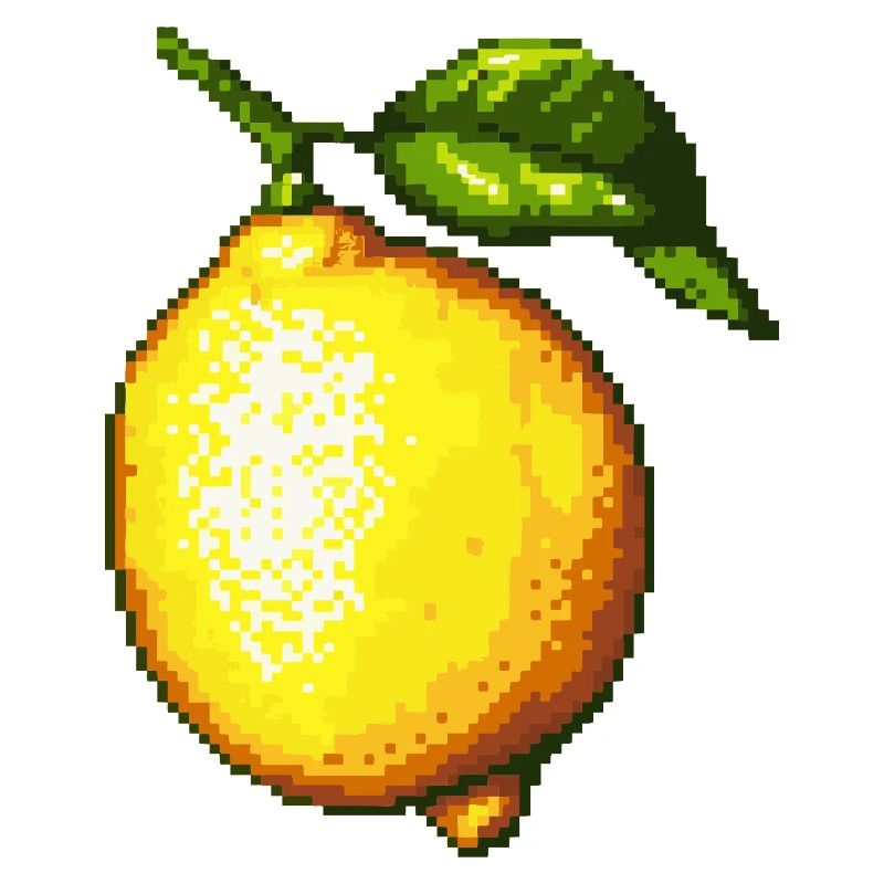 Pixel Lemons Rétro Fruit Art