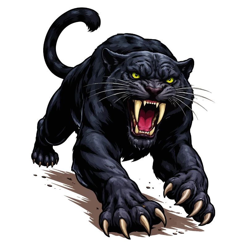 Schwarzer Panther Angriff