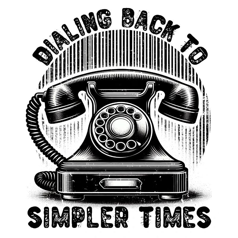 RETOUR À DES TEMPS PLUS SIMPLES, TÉLÉPHONE D’ÉPOQUE