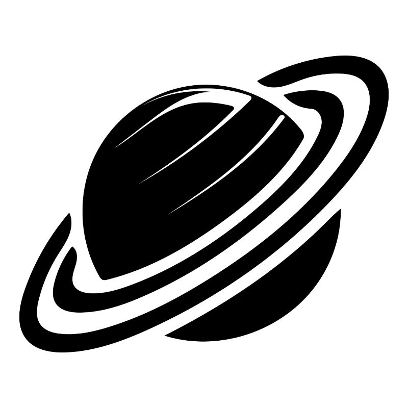 Planet Saturn mit Ringen im Sonnensystem