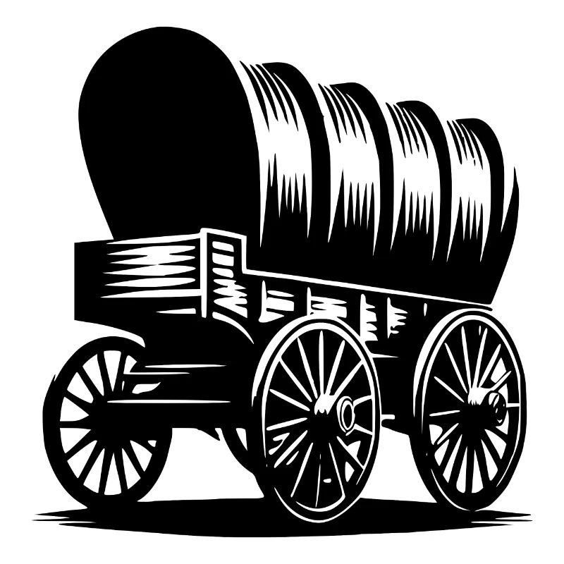 Covered wagon for horses
