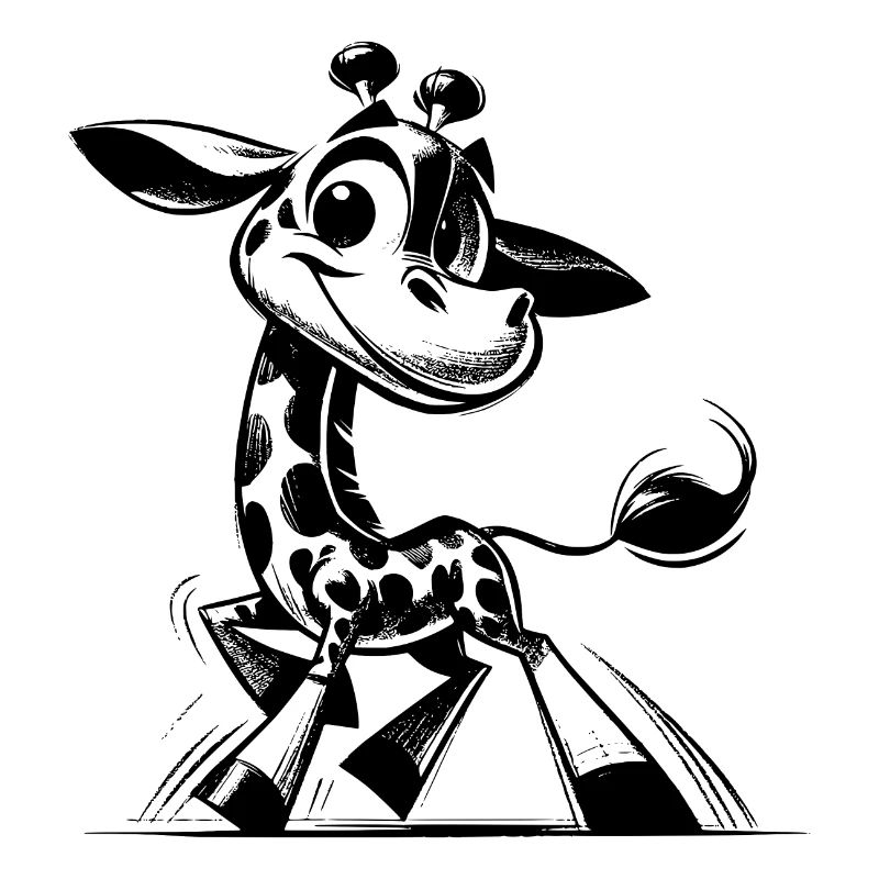Dessin d’un petit bébé girafe mignon