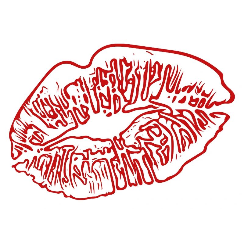 Rouge à lèvres Baiser bouche Saint-Valentin Baisers