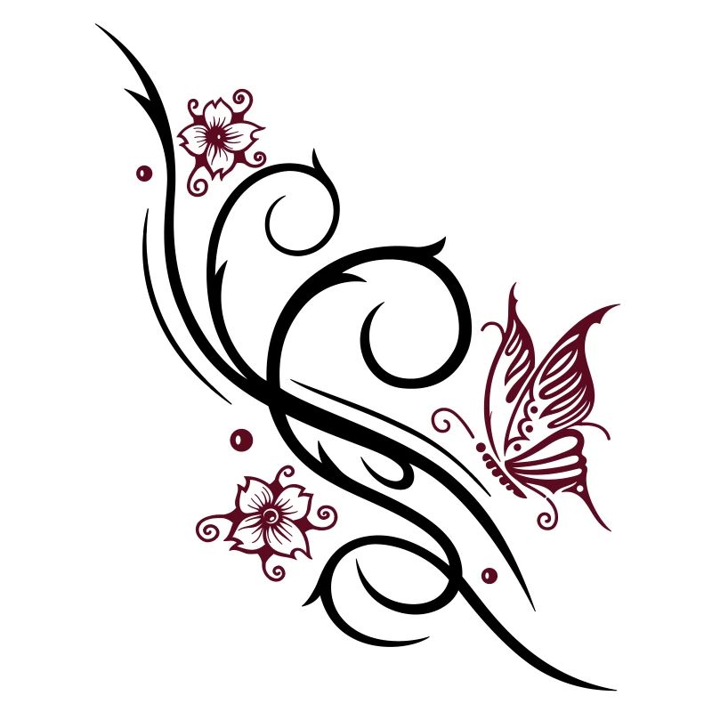 Kirschblüten Schmetterling Tattoo