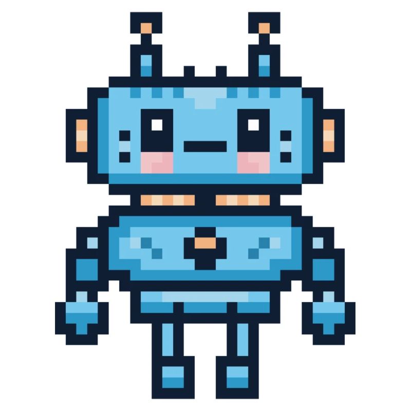 Robot pixel art
