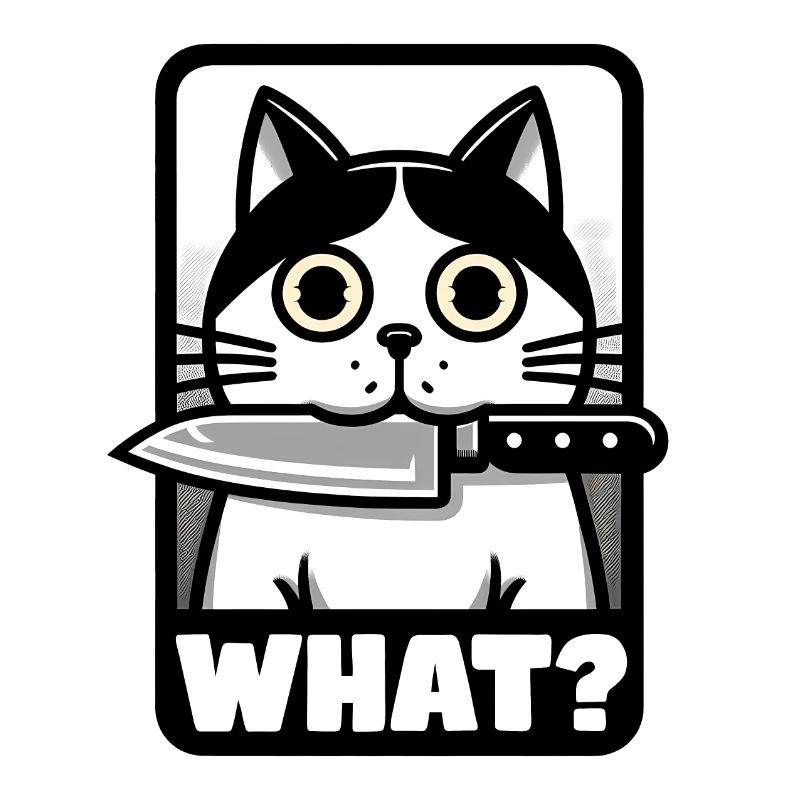 WAS? EINE KATZE MIT MESSER