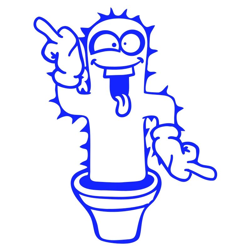 Cactus Cacti Face Prickly Funny Grimace