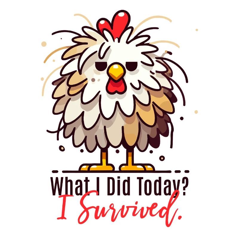 Funny Survival Chicken – Survived Today!