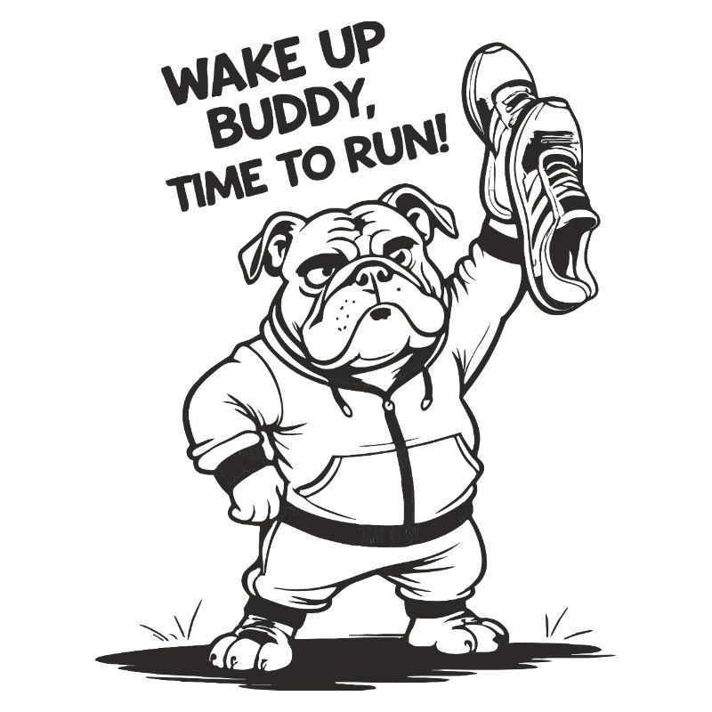 Bulldog IL EST TEMPS DE COURIR. course. Courir