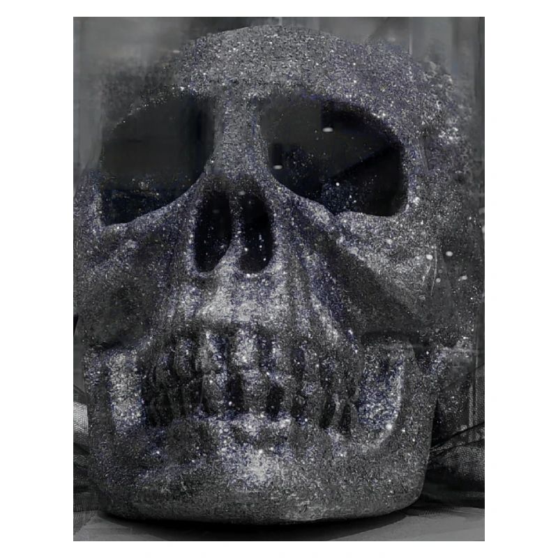 Glittering Skull in Darkness