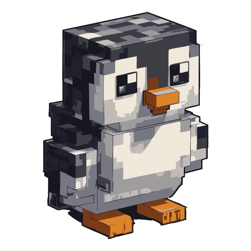 Mignon pingouin pixel