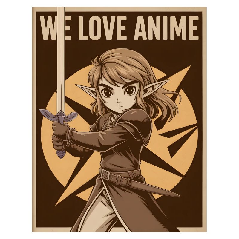 Héroïne d’anime avec une épée