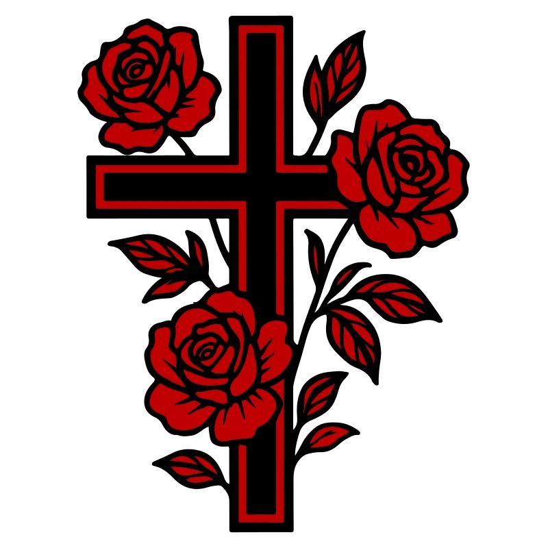 Fleurs à symbole de croix