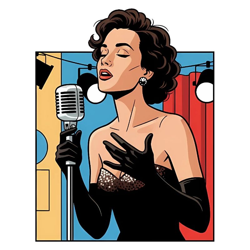 Glamorous stage voice