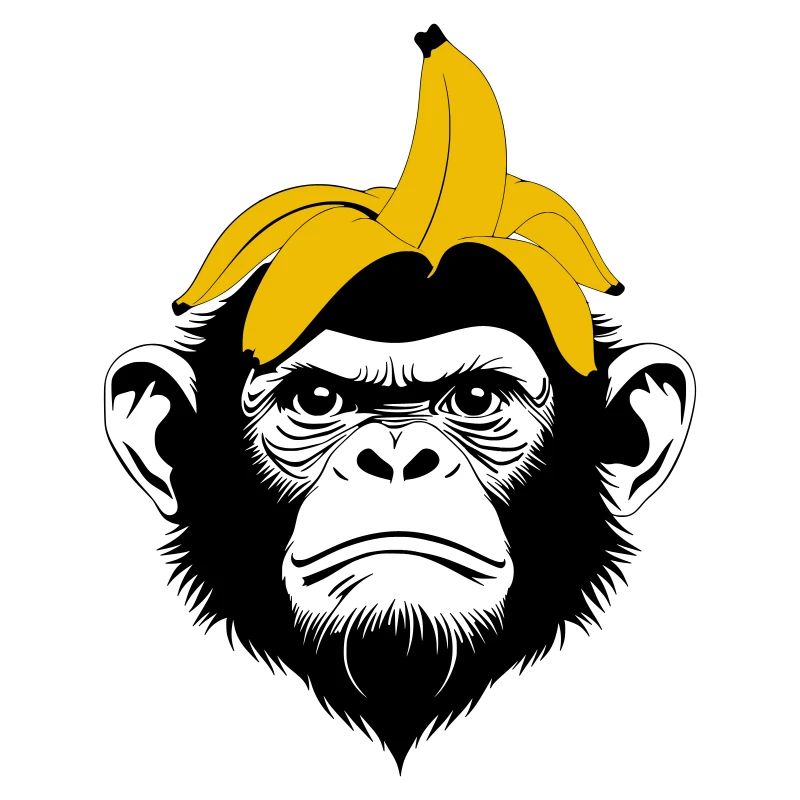 Monkey with Banana Hat – Top Banana Monkey Motif