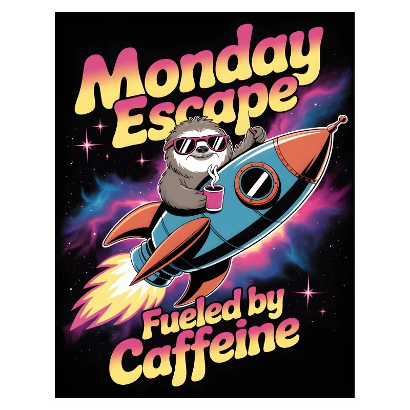 Monday Escape Sloth in Rocket