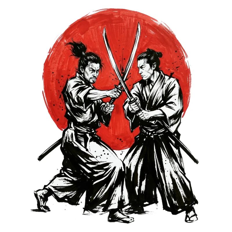 Samurai duels in the red circle